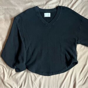 Citizens of Humanity Black V-Neck Sweatshirt